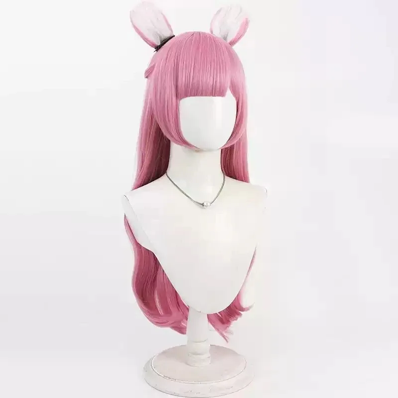 

NewProject Sekai: красочный сценический подвиг. Парик для косплея Ootori Emu с ушками, длина 90 см, розовые термостойкие синтетические волосы2025c;5,v'8.