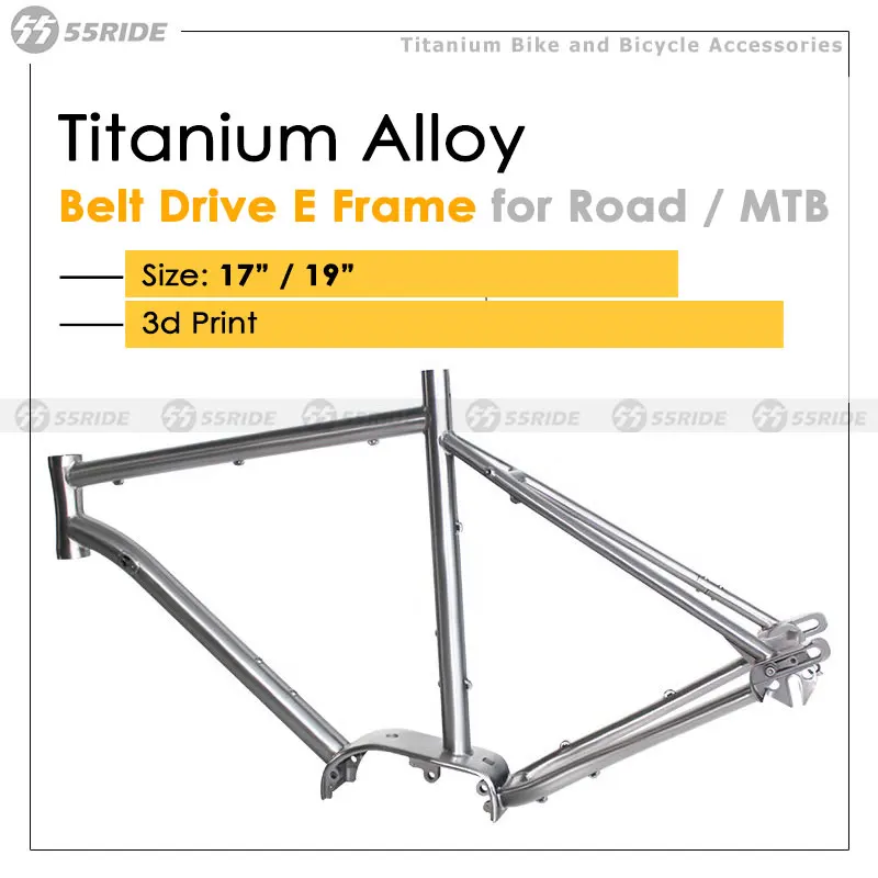 

Изготовленная на заказ титановая рама велосипеда E, OEM, ODM 3d Print, электрическая дорожная рама MTB велосипеда, подходит для двигателя Bafang M820