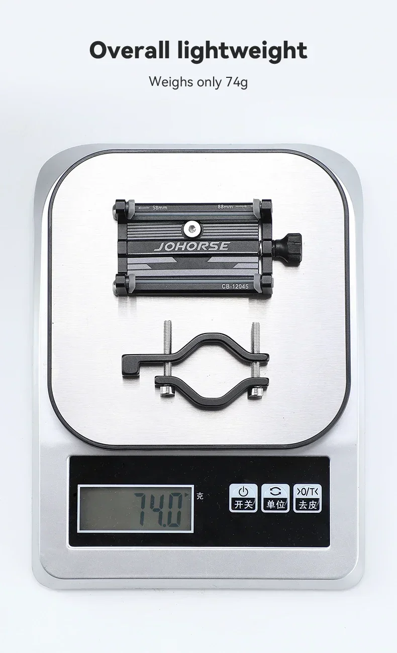 Universelle Fahrrad-Handyhalterung aus Verstellbarem Aluminiumlegierung für Roller und Fahrräder mit Halterungsbasis und Clip – Detail 17