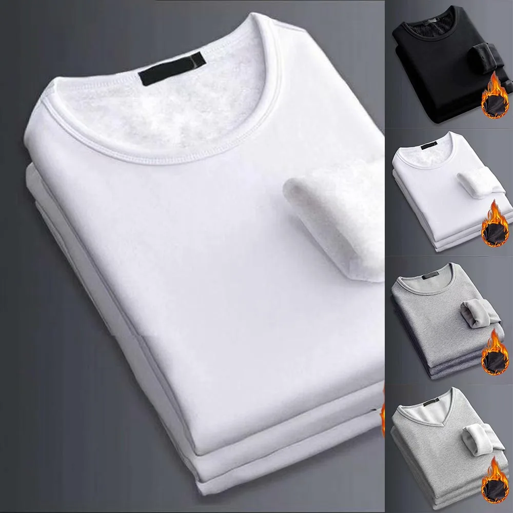 Shirt Men Thermal Tops Black Bottom Brand New Clothes Mens Soft T-Shirt Underwear Tops 1 Pcs V-Neck 63-71cm Warm