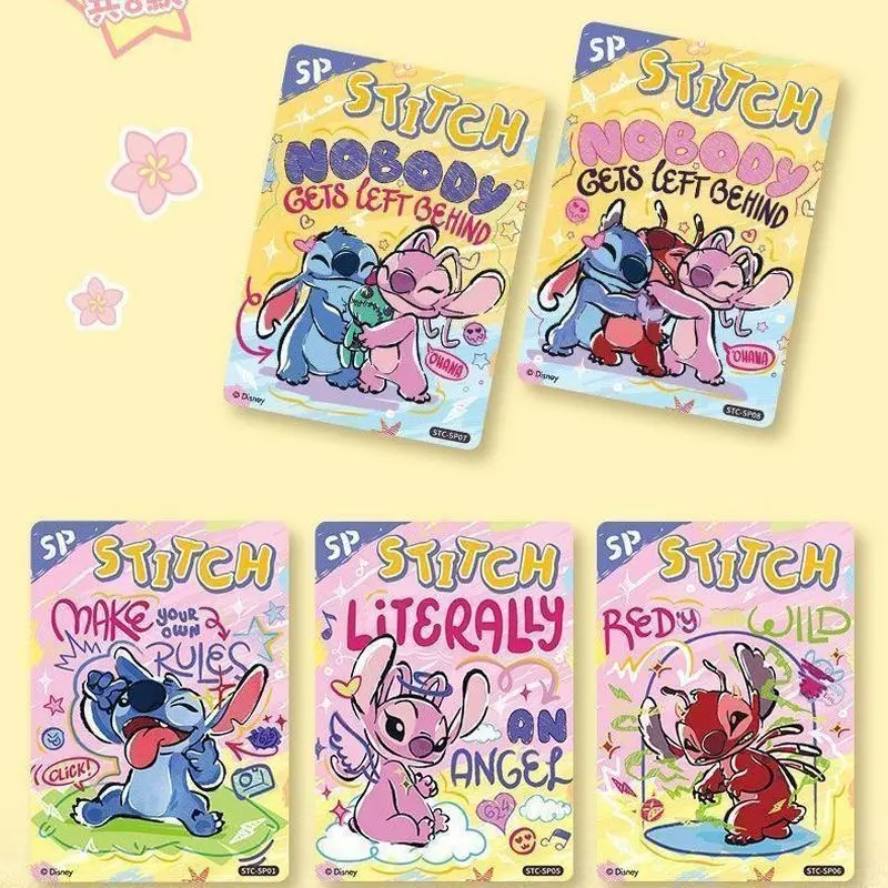 Carta autentica.Fun LiloStitch 2025 Figura anime Disney Stitch Card Stich Carte da collezione Jikashe Decorazione Regali di compleanno per bambini