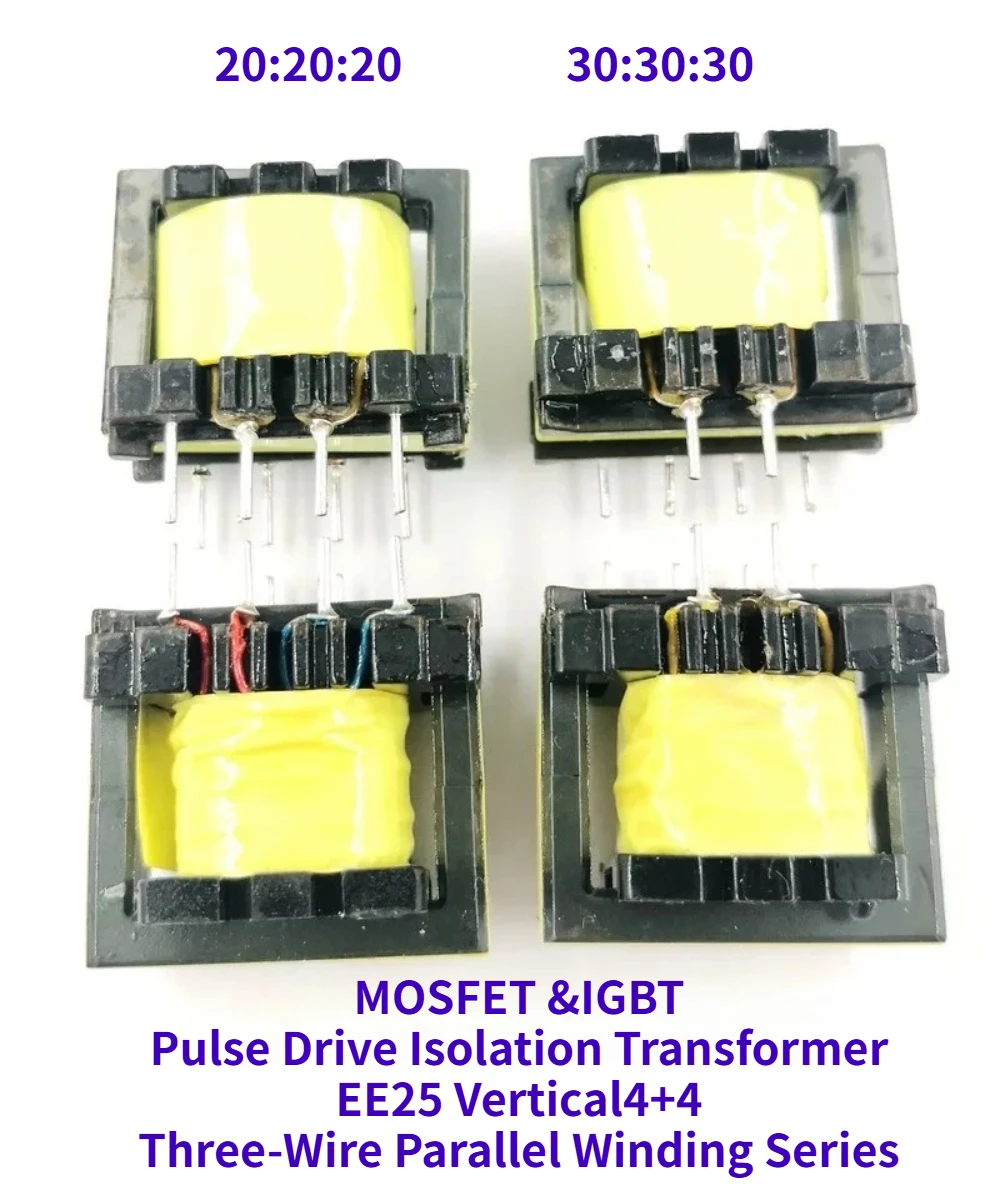 

EE25 High Frequency Pulse Drive Isolation Transformer 20:20:20 30:30:30 MOSFET IGBT