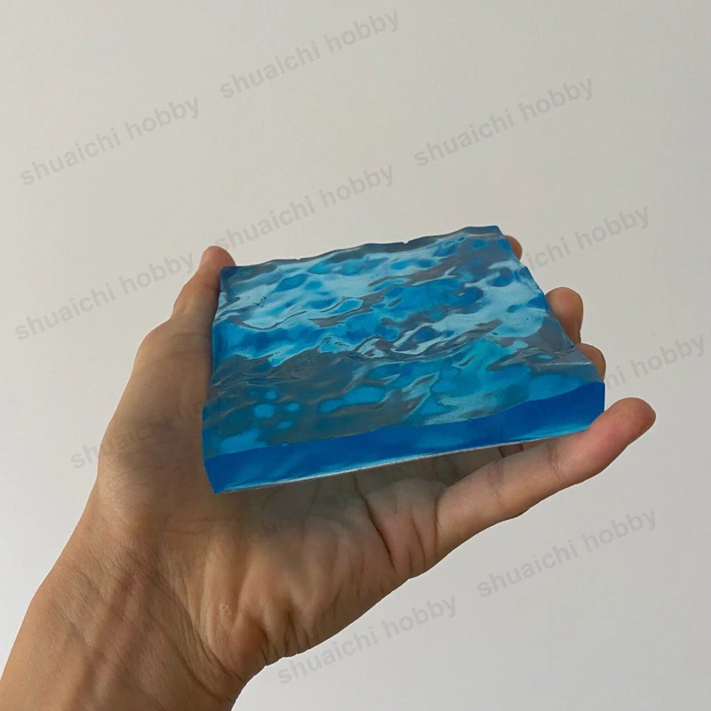 1PCS Resin Ocean Wave Scene Base Water Shape Platform Handmade Miniature Landscape Ornament for DIY Diorama Scenery Decoration