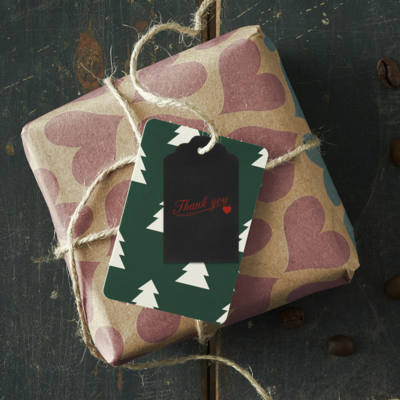 

1Set Kraft Paper Gift Tag Writable Decorative DIY Present Hanging Label Beautiful Handicrafts Exhibition Kraft Paper Gift Tag