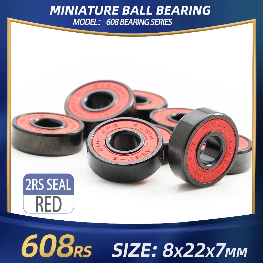 FUSHI 608 ZZ Bearing 8x22x7 mm 10Pcs 608ZZ RS 2RS Flange Handpiece