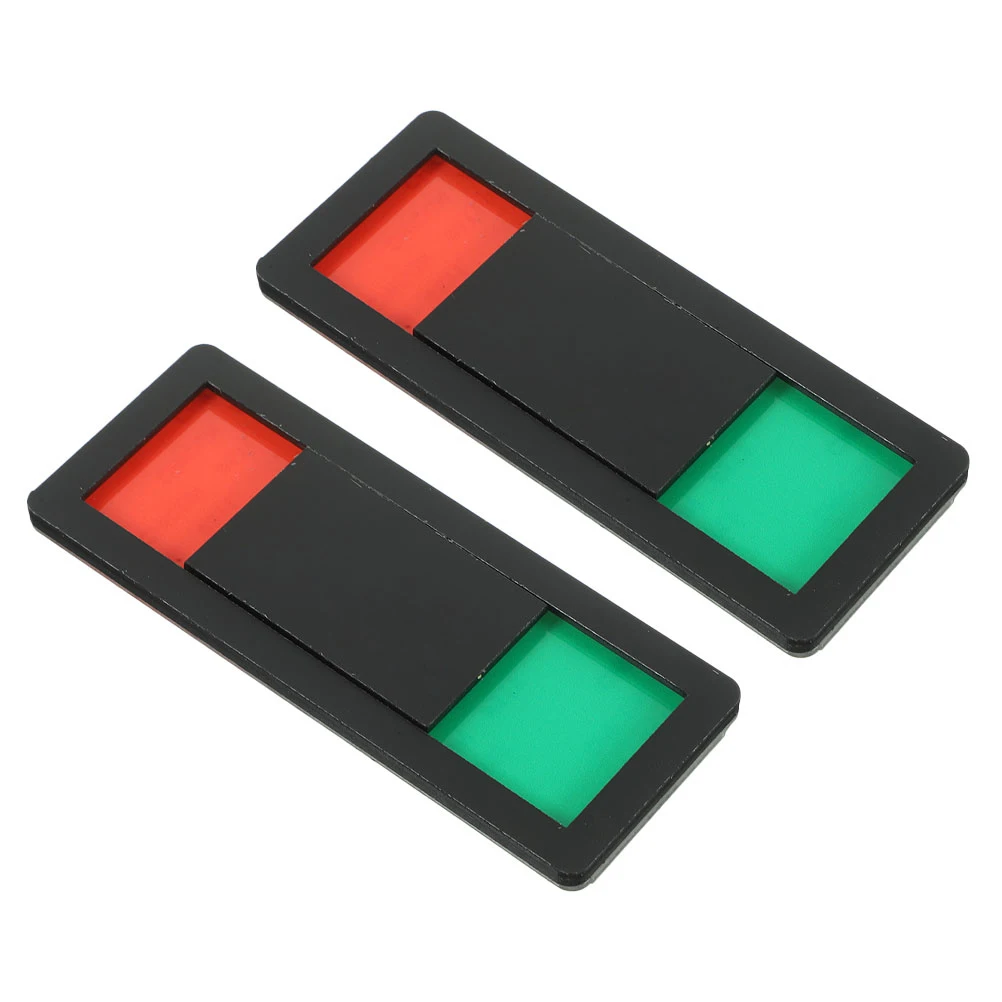 2pcs Door Signboard For Bathroom Toilet Vacant Occupied Slide Indicator Abs Self-Adhesive Privacy Marker Restroom Status