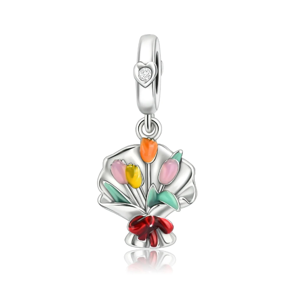 925 sterling silver graduation season bouquet beads compatible with original bracelet, men's and women's DIY jewelry gift