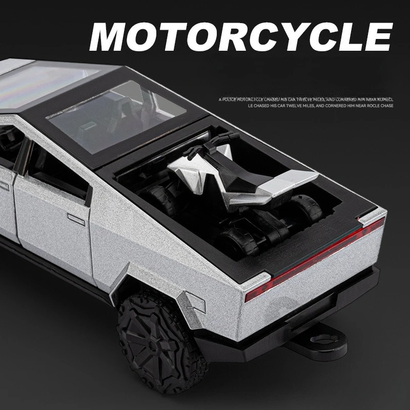 Simulazione 1:36 Pickup Camper Modello in lega Rimorchio da campeggio Veicolo giocattolo Suono e luce Pullback Bambini Ragazzo Regalo in miniatura