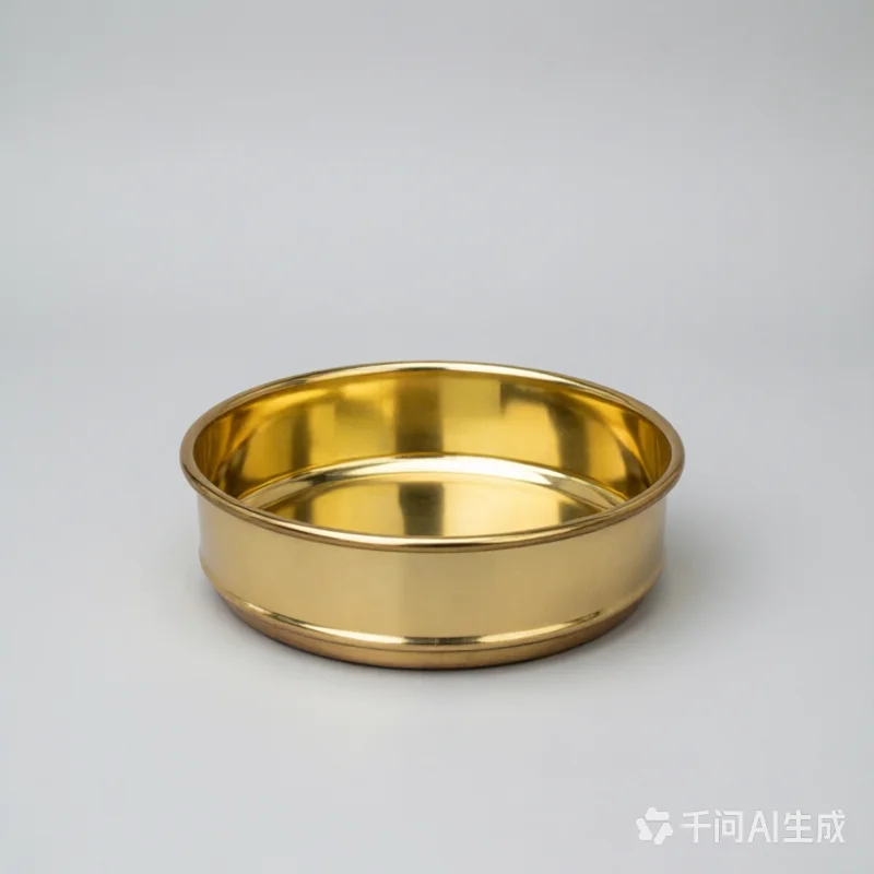 1PCS 20cm Full Copper Double Frame Standard Test Sieve, Durable Stamped Lab Sieve for Fine Powder Particle Analysis