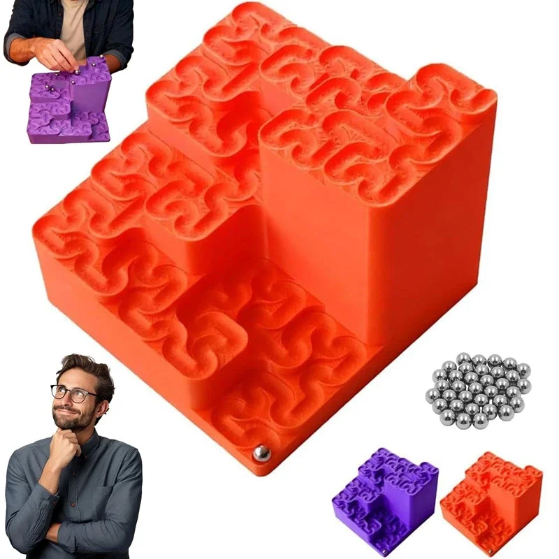 3D Printed Hilbert Curve Marble Playground Model Family Interactive Educational Decoration Item Creative Stress Relieving Gift