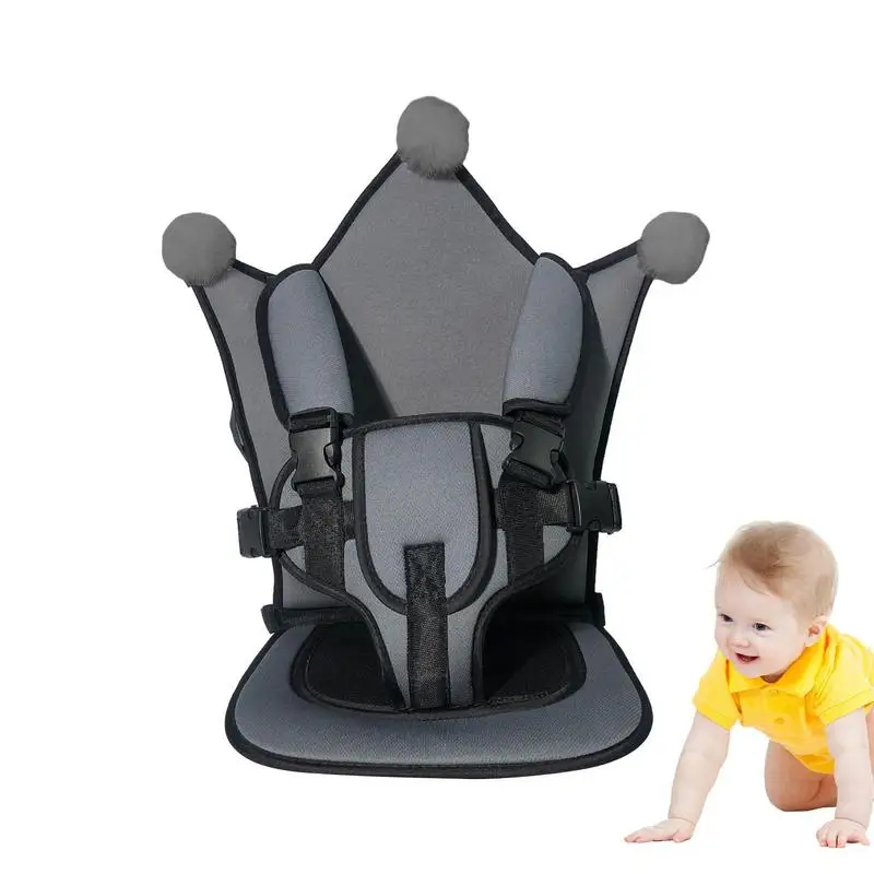 Children Car Safety Seat Portable Breathable Baby Car Seat Cushion Adjustable Cart Seat Mat Pad with Seat Belt For Home Travel