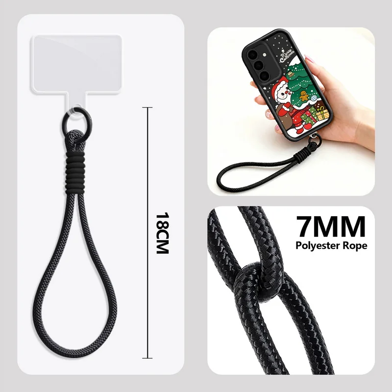 الكرتون سانتا كلوز عيد الميلاد الحبل الحال بالنسبة لسامسونج S25 حافة S24 الترا S23 S22 S21 FE A17 A54 A15 A35 A55 A16 A36 A56 5G كابا