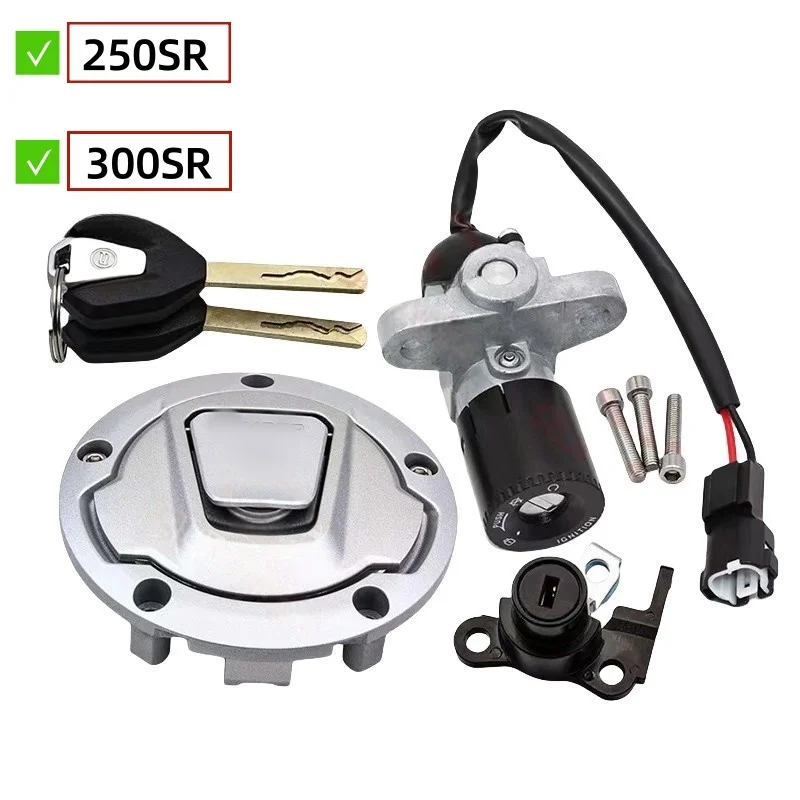 Motorrad Zündschloss Sperre Gas Kraftstoff Benzin Tankdeckel Abdeckung Sitz Schloss Für CFMOTO CF MOTO 250 SR 250SR 300SR ABS 2016-2021