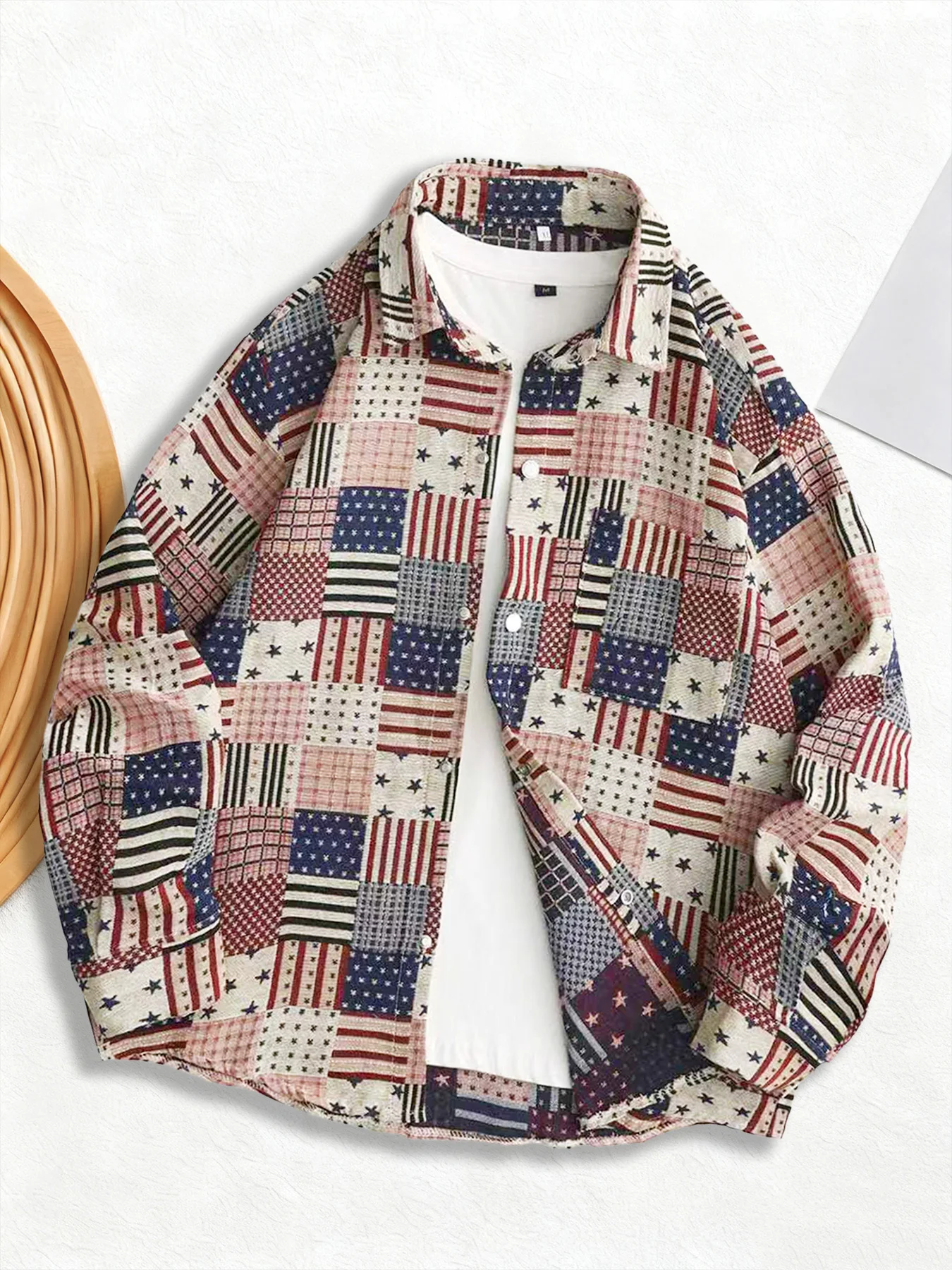 سترة ذكية للشارع على الطراز العرقي للربيع والخريف للرجال، سترة ركاب يومية عصرية راقية غير رسمية