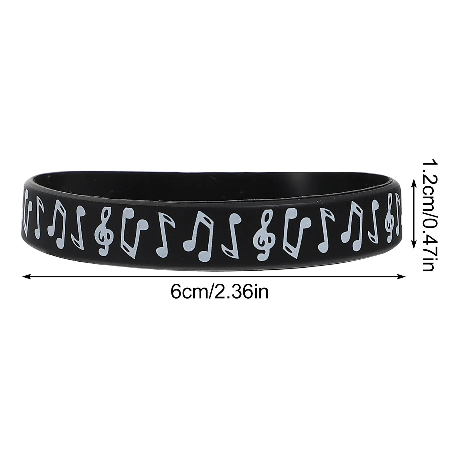 Pulsera de silicona con nota musical para decoración de fiestas, brazalete de silicona con nota musical, para conciertos, 10 piezas