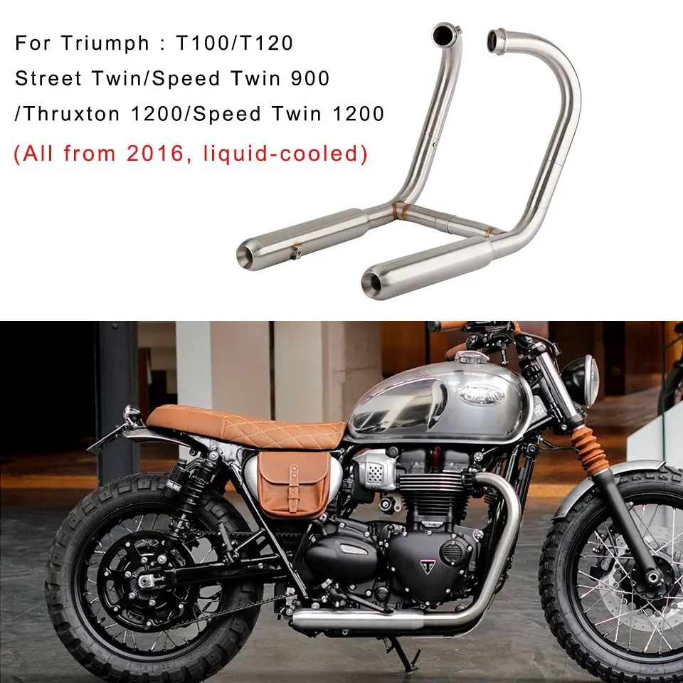 

Выхлоп мотоцикла для Triumph T100 T120 Street Twin Speed Twin 900 Thruxton 1200 Speed Twin 1200, глушитель 2016-2024