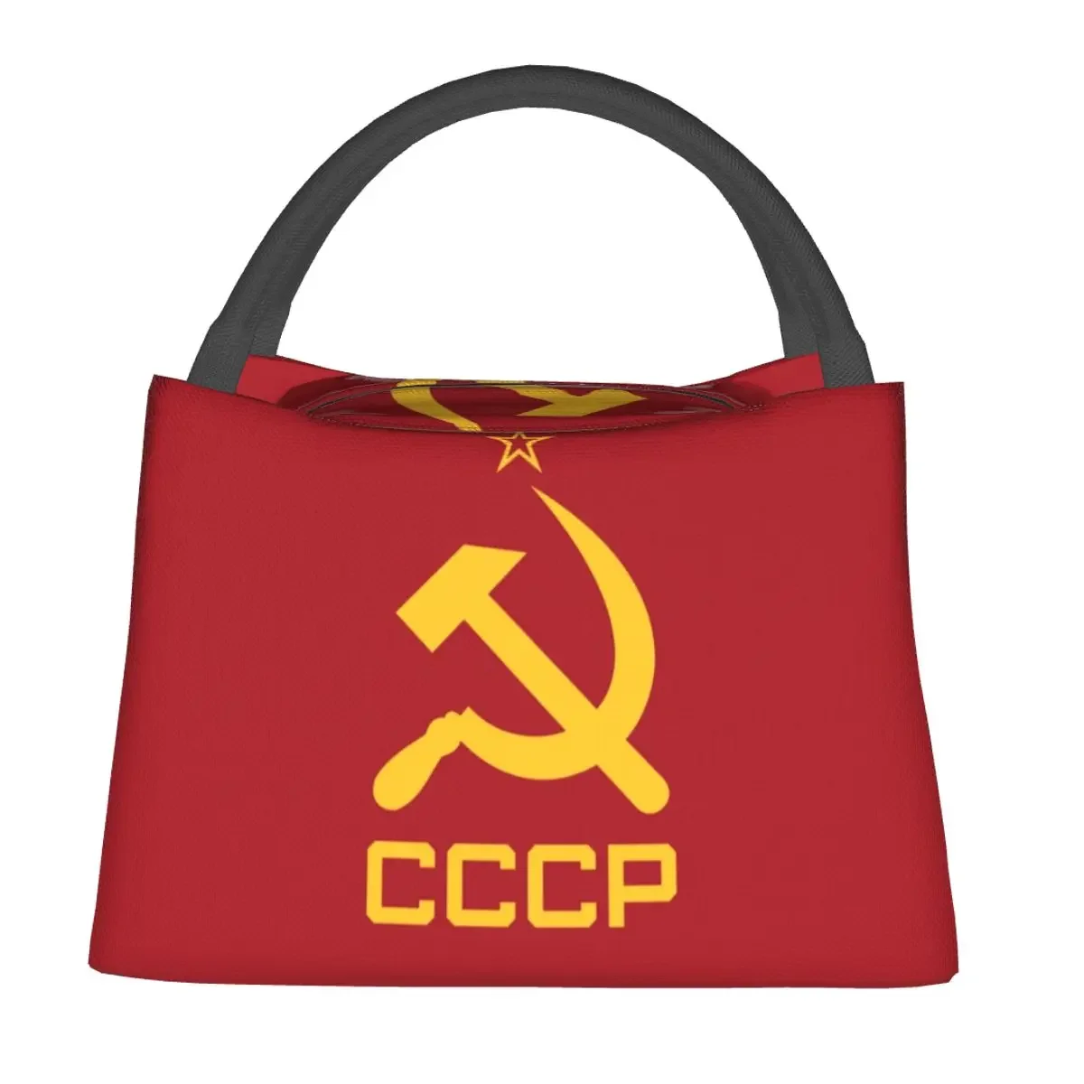 Sacos de almoço isolados Bento Box para mulheres e crianças, sacola impermeável, sacos de piquenique reutilizáveis, CCCP Star-União Soviética, União Soviética, escola