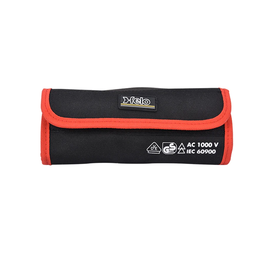 Felo 12 قطعة طقم مفك براغي معزول 1000 فولت مفك كهربائي قابل للتبديل مع حقيبة بحزام رقم 066381204 #6