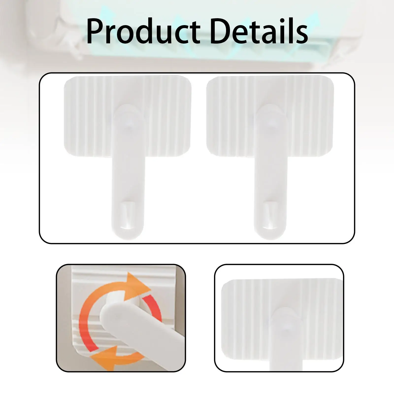 2x Air Conditioning Guide Plates Sturdy Practical Anti Direct Blowing Wear Resistant Accessories for Indoor Office Hotel Home