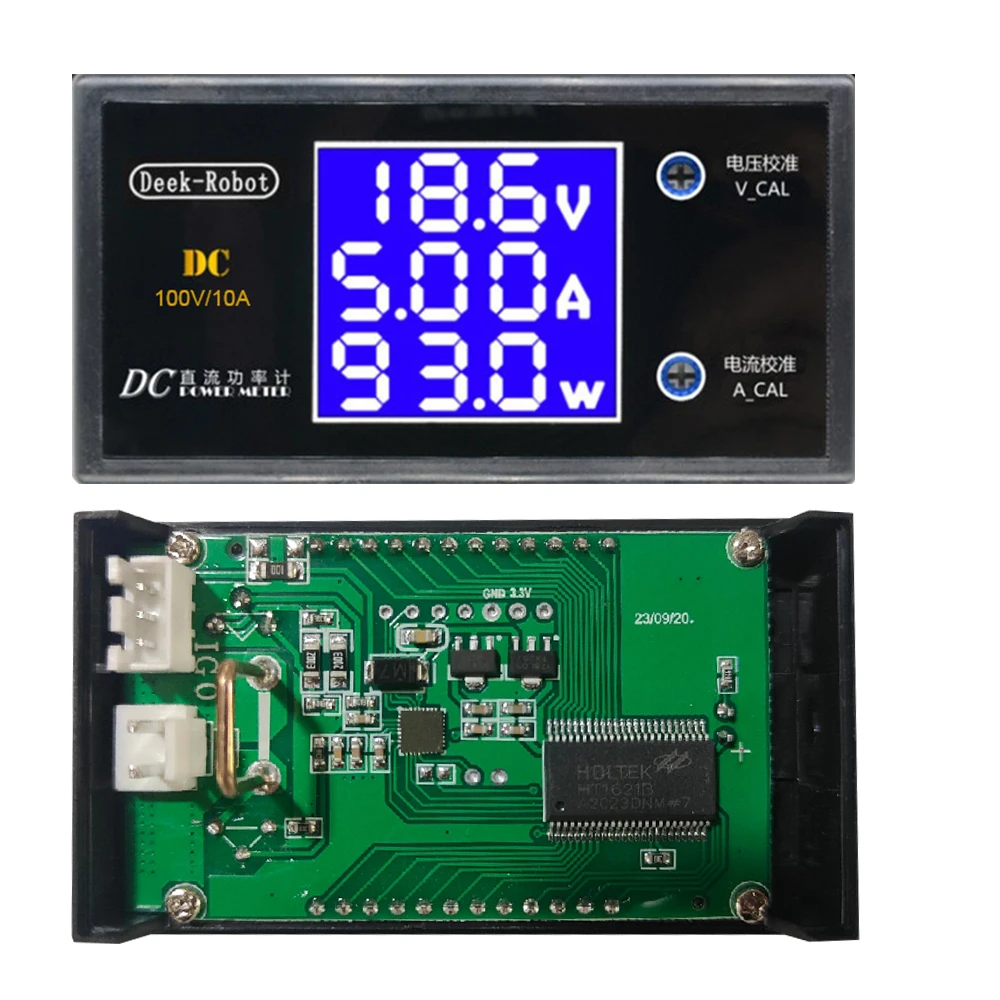 DC 100V 10A 1000W LCD Digital Voltmeter Ammeter Wattmeter, Voltage Current Power Meters Volt Detector Motor LED Tester Monitor