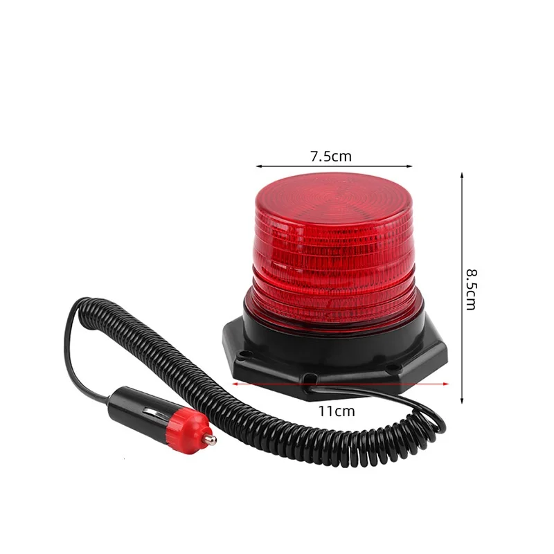 Magnetic engineering vehicle LED roof warning lamp 24 lamp high brightness forklift emergency lamp 12-24V signal lamp