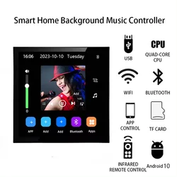 4 inç android 10 Eshare WiFi Bluetooth dokunmatik ev sineması sinema dijital Stereo ses müzik duvar amplifikatör