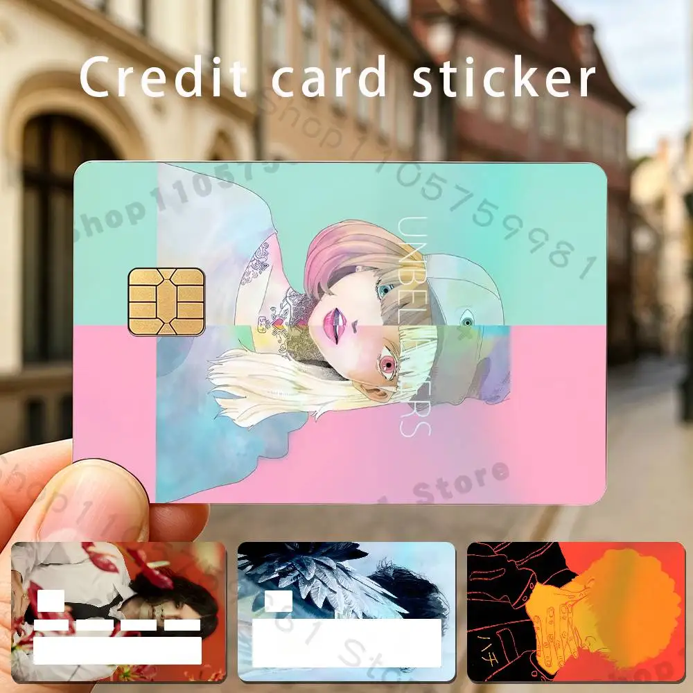 K-Kenshi Y-Yonezu Japan Holographic Laser Shinny Film Skin Cover Sticker for Debit Credit Card Bank Card