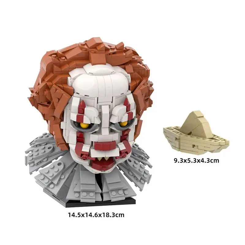 Buildmoc – personnage de film It Clown, retour d'âme, petites particules, jouet de construction, modèle de bloc de construction, ornements, cadeau d'anniversaire pour enfants