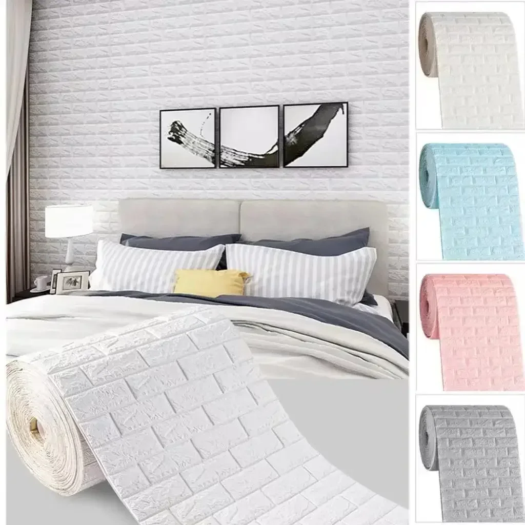 

Самоклеящиеся 3D-панели под кирпич для декора стен в гостиной, спальне, ванной, общежитии, дома. Утолщенные обои.