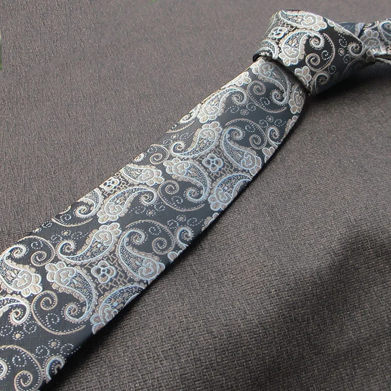 vendita all'ingrosso per affari vintage kaki tie-dye cravatta estetica uniforme britannica cravatta blu caffè sottile paisley 7 cm uomo crava