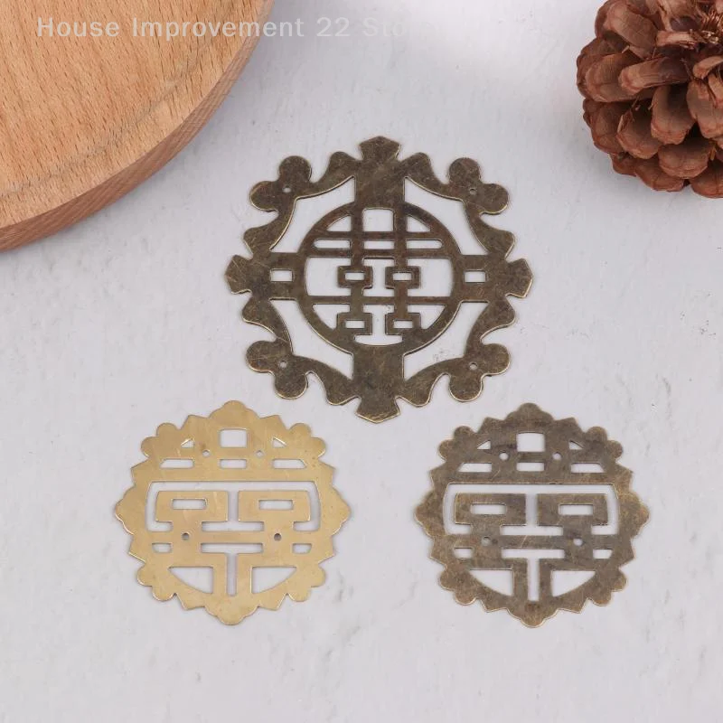 4 Buah Kotak Kayu Sudut Dekoratif Perunggu Antik Tiongkok Pelindung Kotak Besi Penutup Sudut Perangkat Keras Furnitur Kerajinan