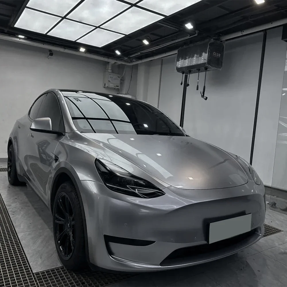 

Bright Silver Car Stickers Vinyl Wrap Stickers Air Release Technology Car Body Film Waterproof Vinyl Car Exterior Accessories