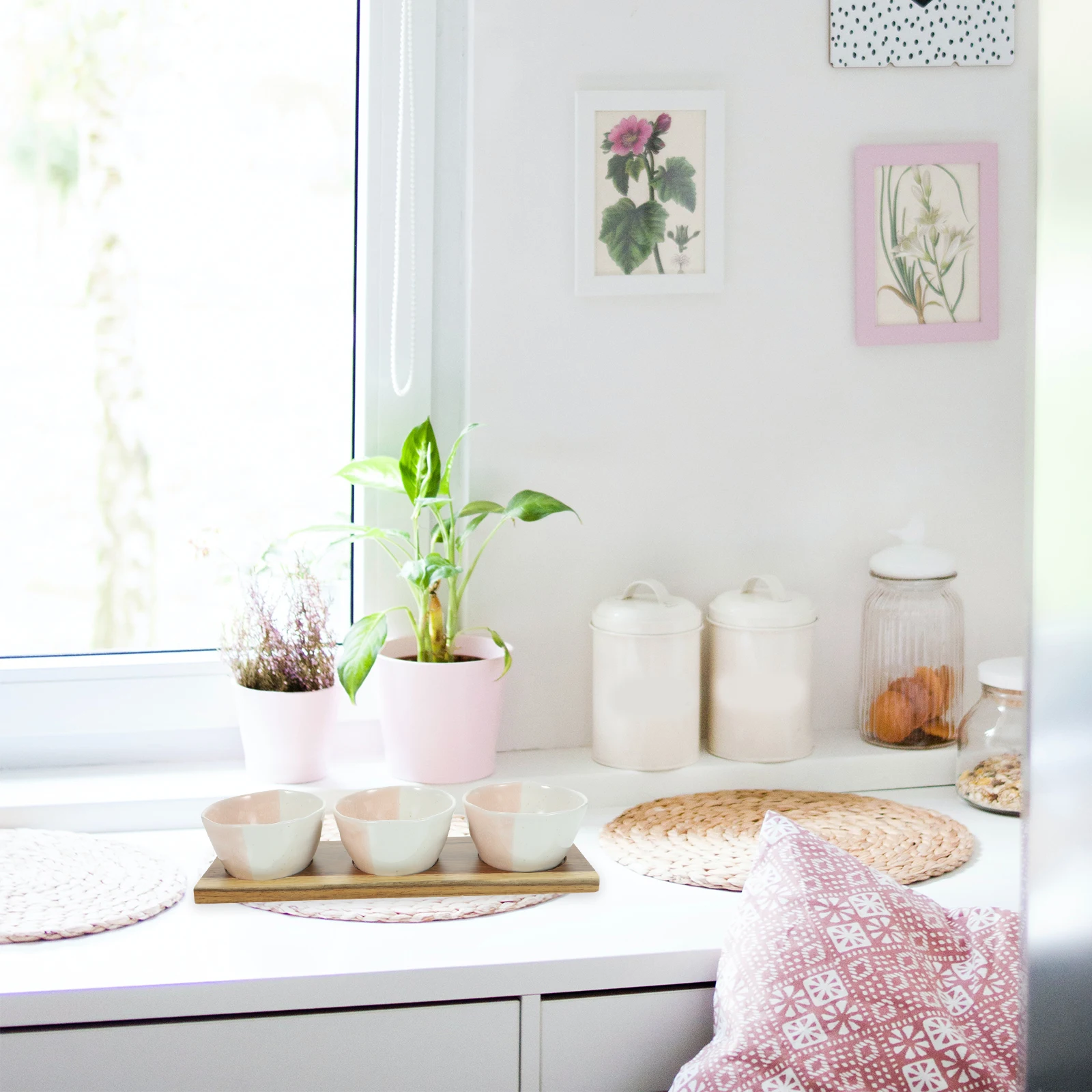 

Snack Dish Set Ceramic Bowl Tray ies Dried Fruit Nuts Home Party White Elliptical Three Compartments Sturdy Kitchen Food