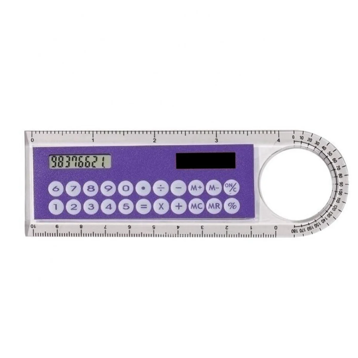 Ruler Multi-Functional Magnifying Glass Ultra-Thin Mini Ruler Suitable for Students and Stationery Calculator