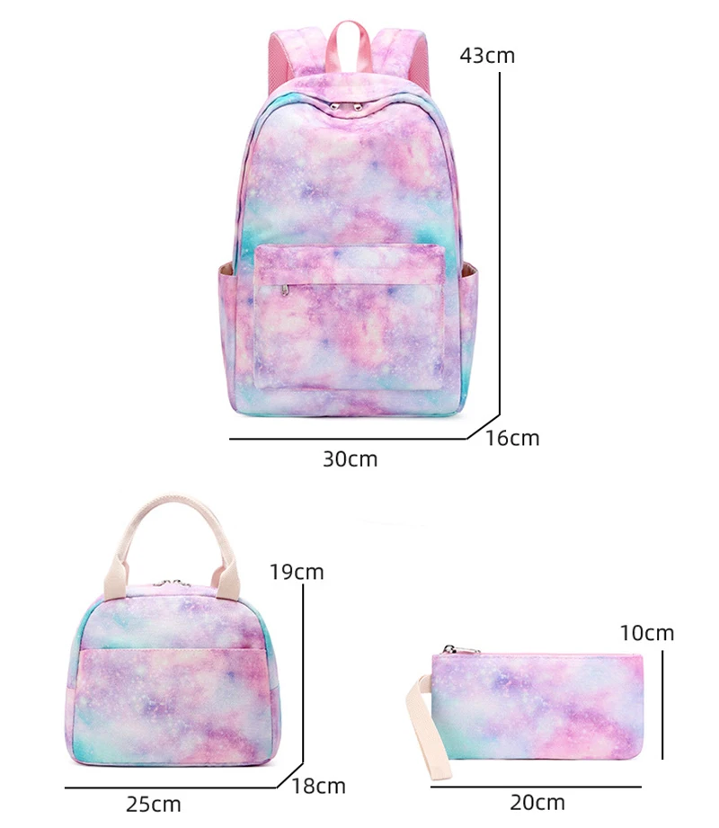 3Pcs/Set Disney Inside Out Backpack Colorful Bag Boys Girls School bags Teenager with Lunch Bag Travel Mochilas