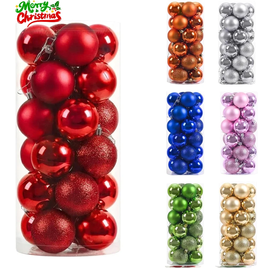 Bruchsichere Weihnachtsbaum-Kugel-Ornamente, unzerbrechliche hängende Dekorationen für Weihnachten, Urlaub, Hochzeit, Party-Dekoration