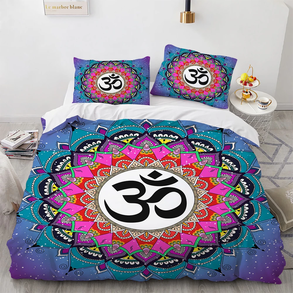 Bohemian Mandala King Queen Duvet Cover Boho Cashew Flowers Bedding Set Colorful Exotic Floral 2/3pcs Polyester Comforter Cover