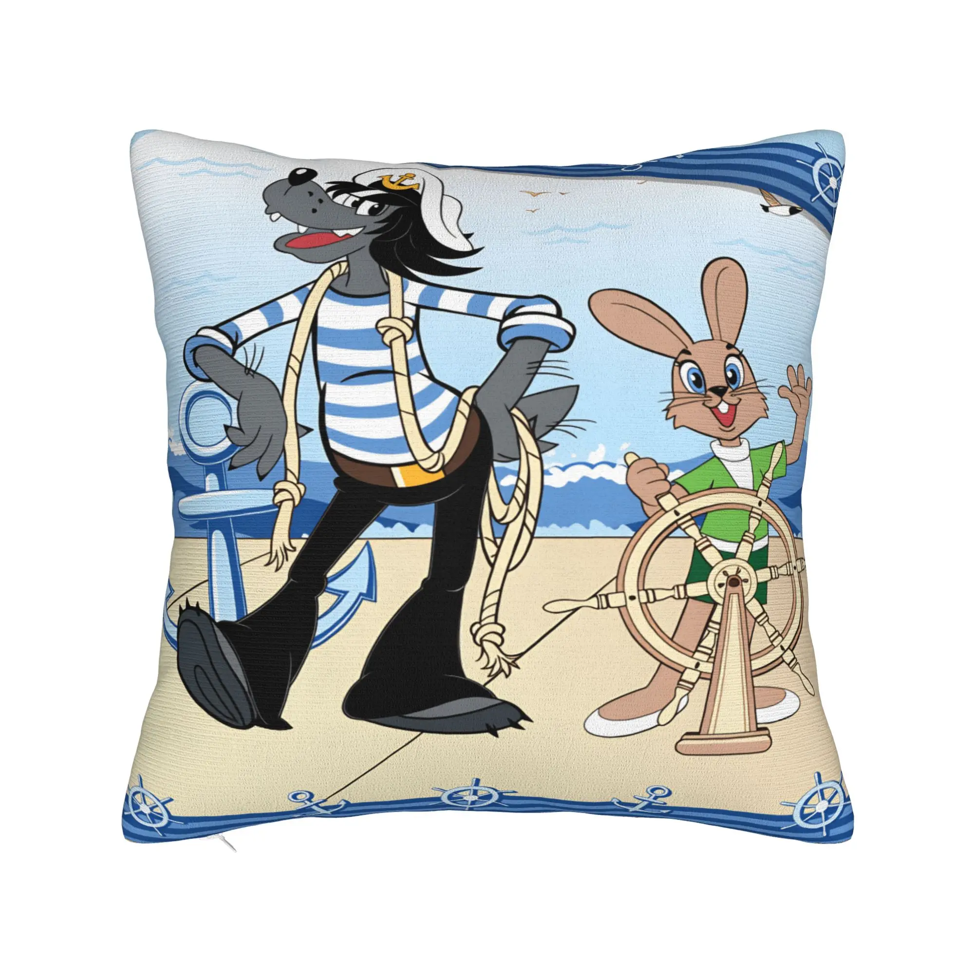 Russian Anime Nu Pogodi Pillow Case  Soft Pillow Cover For Living Room Chair Cute Funny Pillowcases