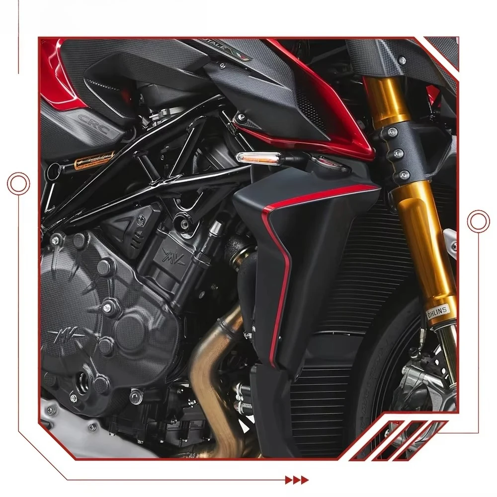 NEW DTRAD MV Agusta Brutale 1000/RR/RS 2022-2025 Front Textured Carbon Fiber Spoiler Kit Dual Sport Motorcycle Fairing
