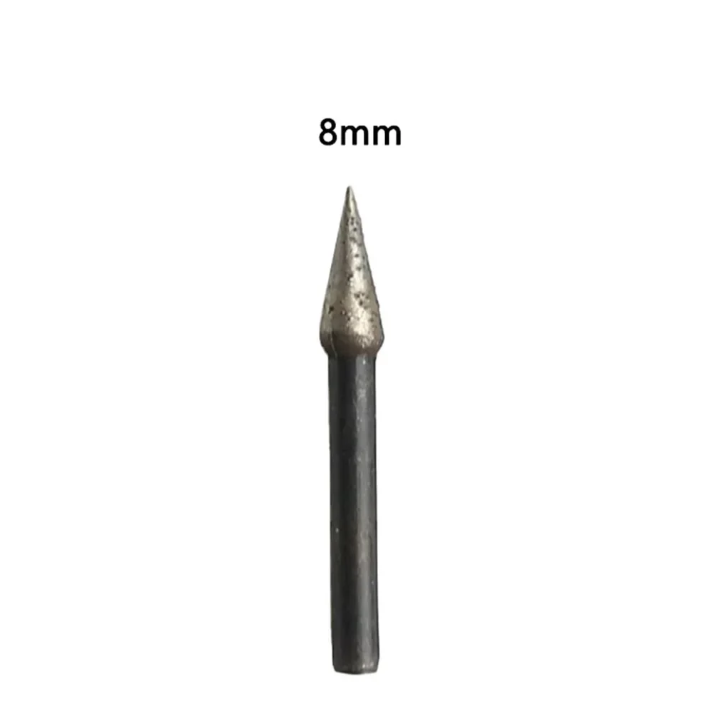 Grinding Head Abrasive Point Air Grinder Bench Drill 6mm Shank Diamond OD 6/8/12/14mm Taper Sintered Practical