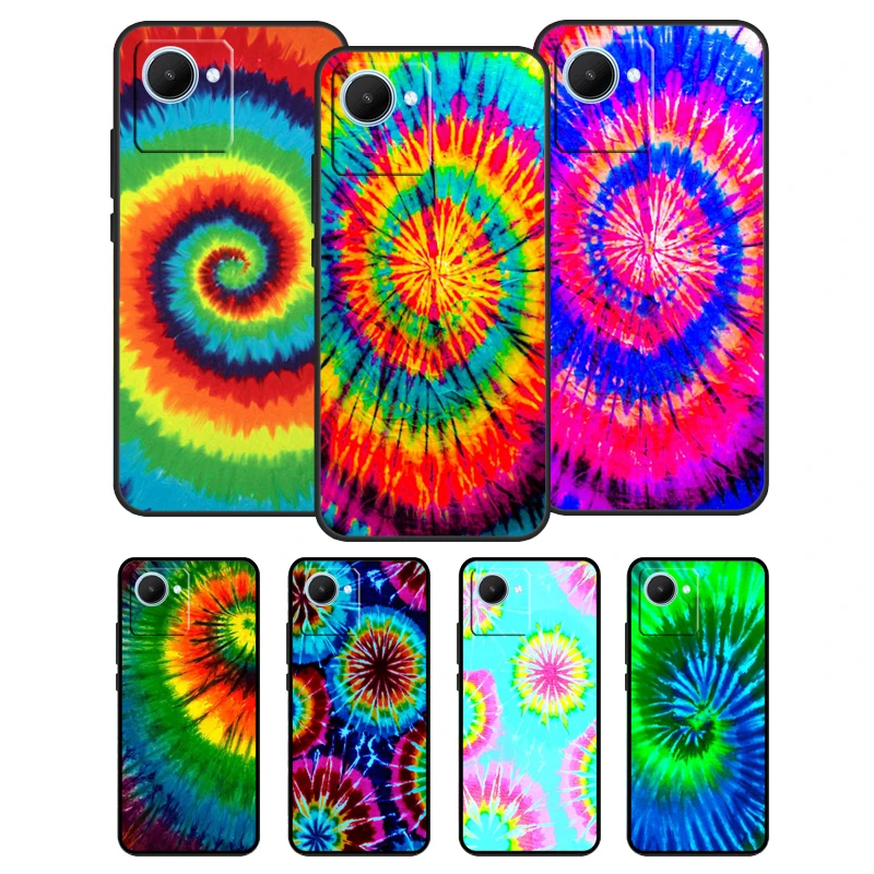 Tie Dye Case For Realme 8i 8 Pro GT Neo 2 Master C31 C35 Back Cover For Realme Q3s C11 2021 C15 9 Coque