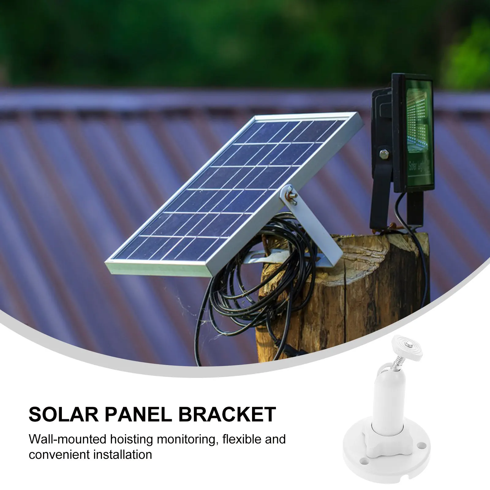 Outdoor Solar Panel Mount Bracket for Security Camera Adjustable Wall Ceiling Installation Universal Solar Panel Mounting Rack