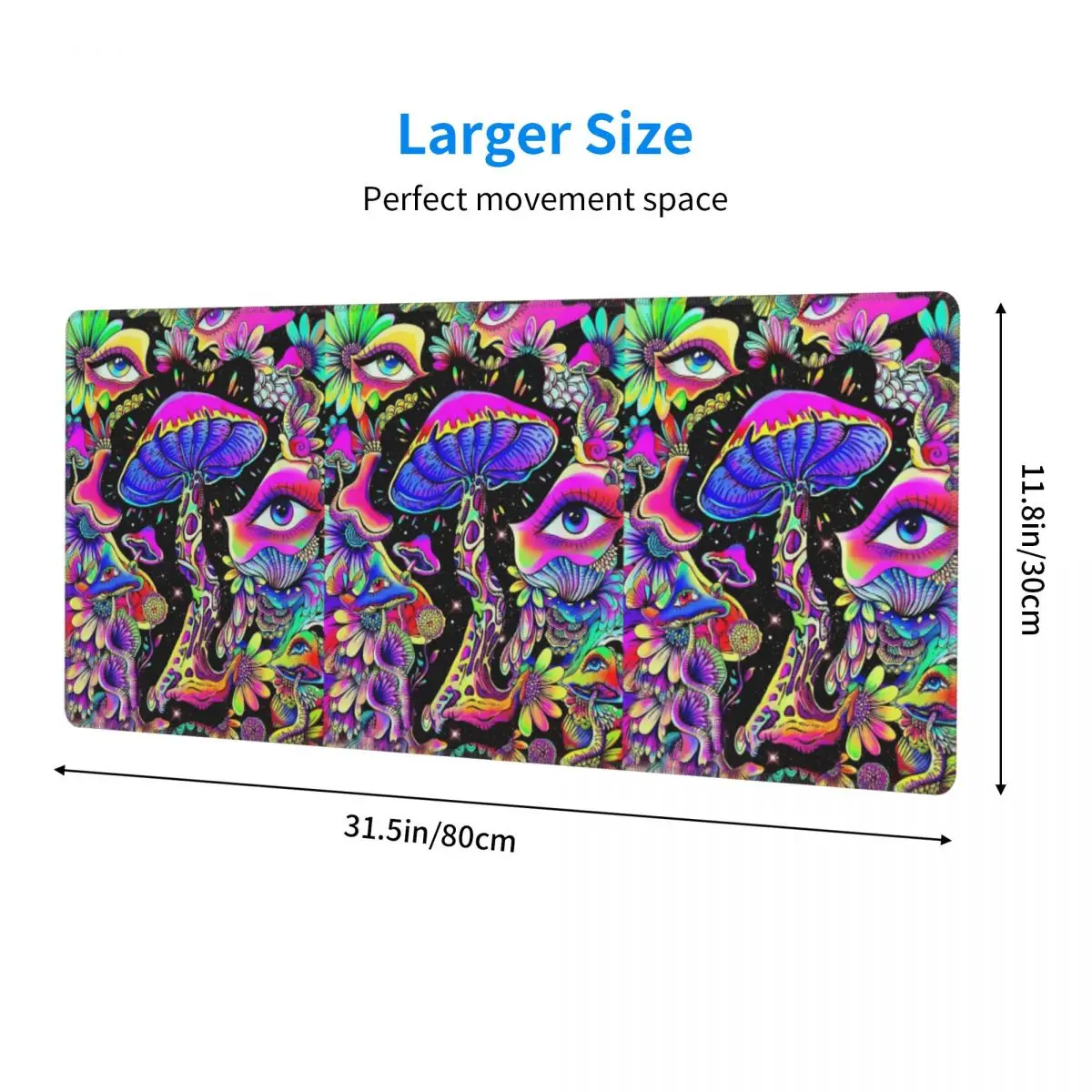 Large Mouse Pad Psychedelic Magic Glowing Mushrooms Gamer PC Laptop Mats Keyboard Carpet Computer Gaming Desk Mat