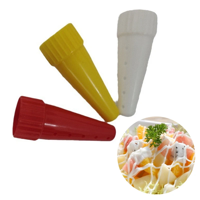 3 Pcs/Set Ketchup Squeeze Bottle Plastic Syrup Dispenser Great For Ketchup, Salad, BBQ Sauce