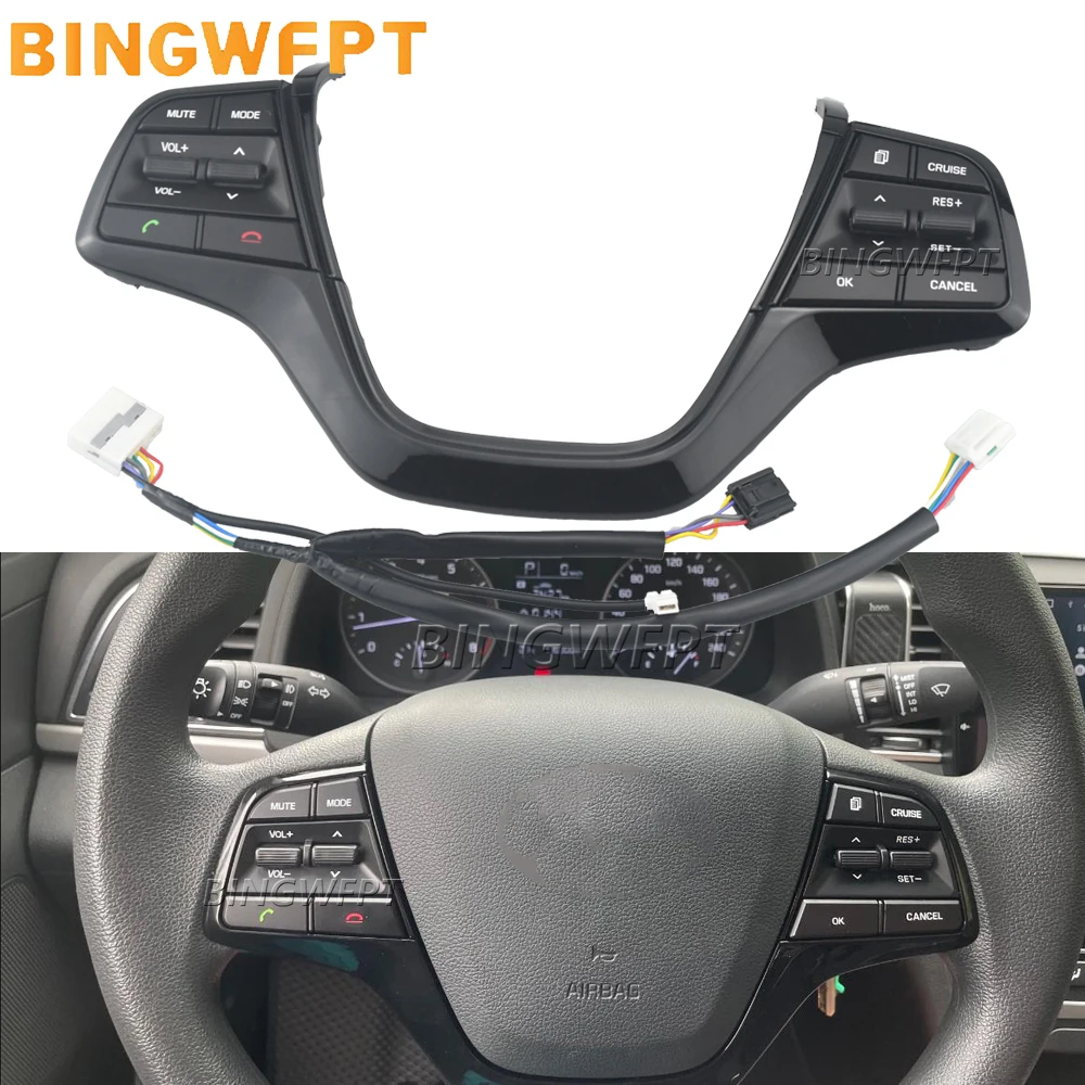 

Multifunction Cruise Control Steering Wheel Button For Hyundai Elantra 1.6L 2016 2017 2018 Auto Interior Spare Part