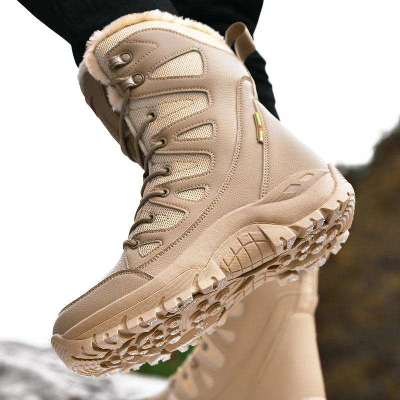 الشتاء الثلوج أحذية النساء عالية أعلى في الهواء الطلق الدافئة لينة سميكة سوليد أفخم أحذية النساء المضادة للانزلاق مقاومة للاهتراء حذاء رجالي النساء #6