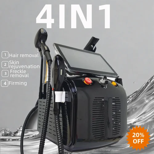 4 in 1ソプラノチタンアイスプラチナRFダイオード755 808 940 1064nm 4波レーザーND:YAGマシン 無痛脱毛機