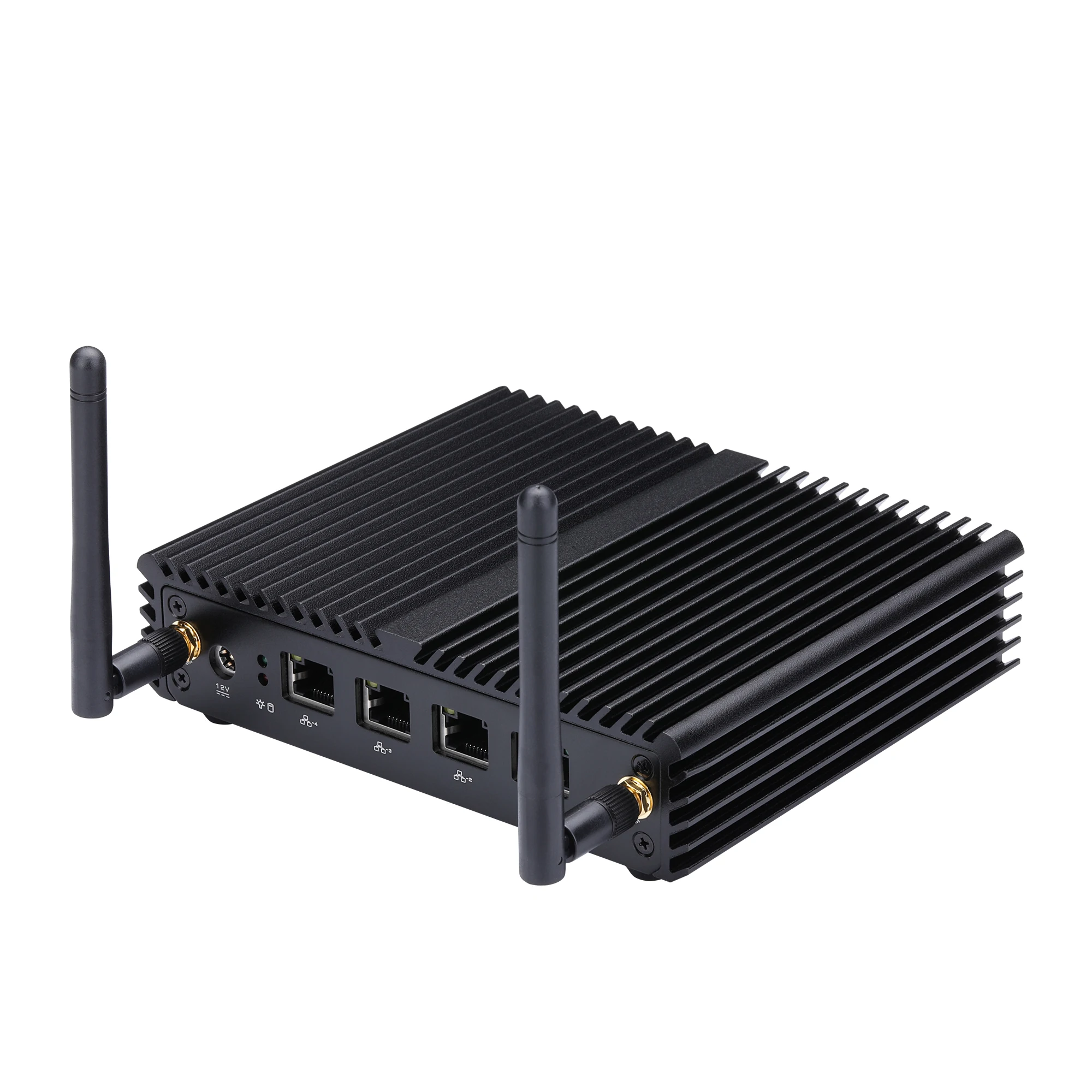 QOTOM 4 LAN Firewall Router Q190G4N Q195G4N S07 Quad Core J1900 N3540 VGA 4*USB Fanless X86 Mini PC WIN10/Linux