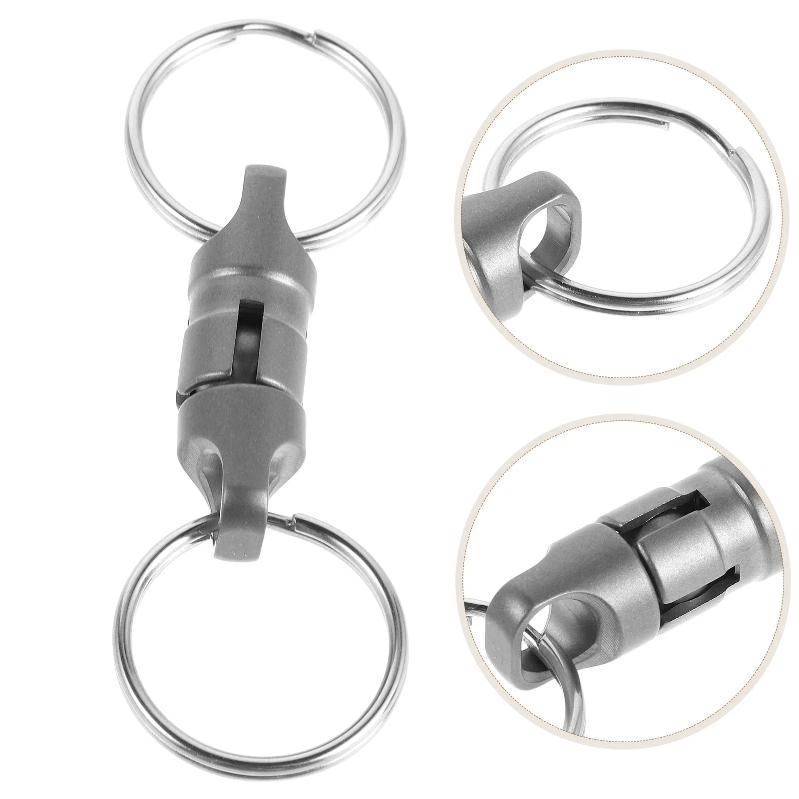 

Outdoor Swivel Keychain Titanium Quick Release Detachable Key Ring Heavy Duty Compact Holder For Hiking Travel Camping