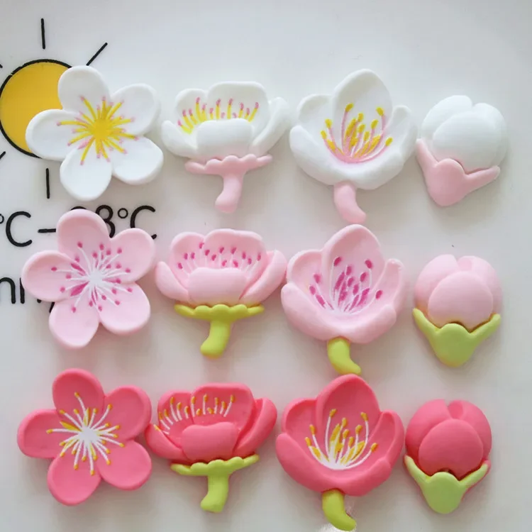 

5pcs miniso series flower cartoon резиновые кабошоны из смолы материалы для поделок diy